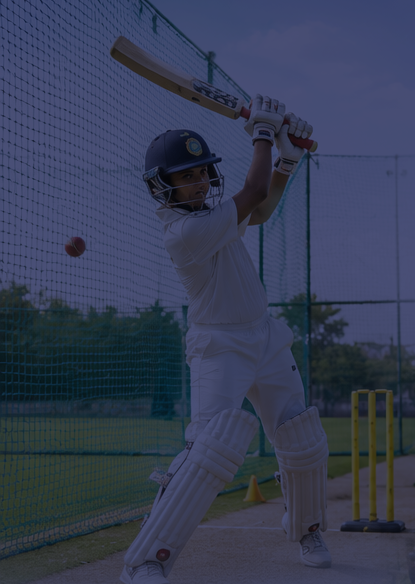 Side-on frame of a batter at contact